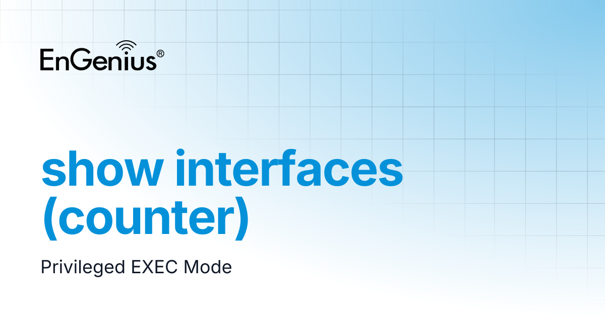 show interfaces (counter) | EnGenius Documentation